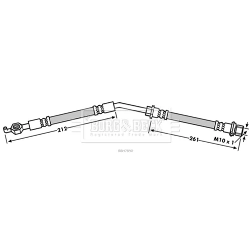 Brzdová hadica BORG & BECK BBH7890