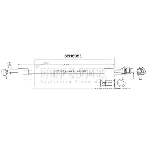 Brzdová hadica BORG & BECK BBH8983