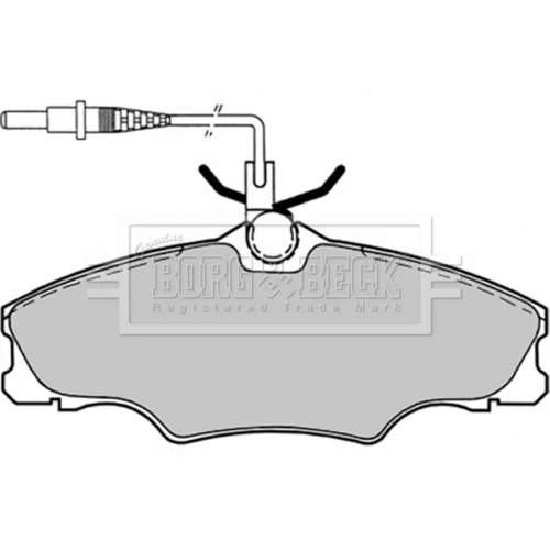 Sada brzdových platničiek kotúčovej brzdy BORG & BECK BBP1459 - obr. 1