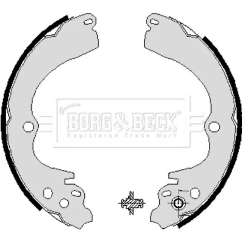 Sada brzdových čeľustí BORG & BECK BBS6204