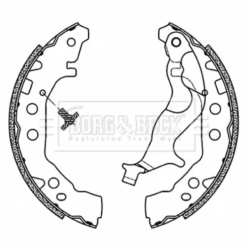 Sada brzdových čeľustí BORG & BECK BBS6521 - obr. 1