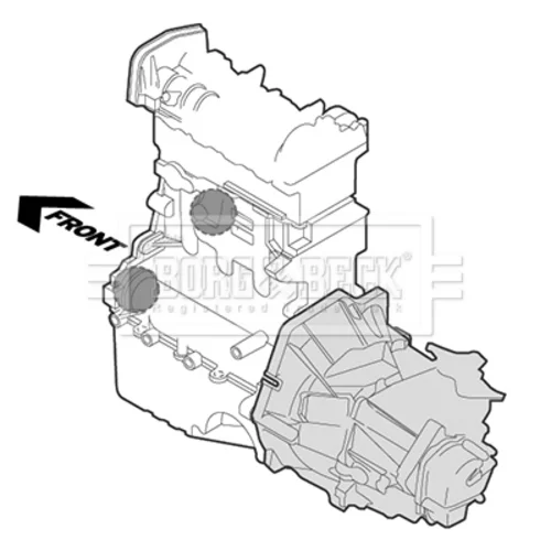 Uloženie motora BORG & BECK BEM3166 - obr. 1