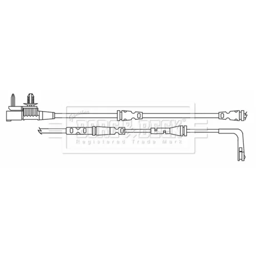 Výstražný kontakt opotrebenia brzdového obloženia BORG & BECK BWL3184