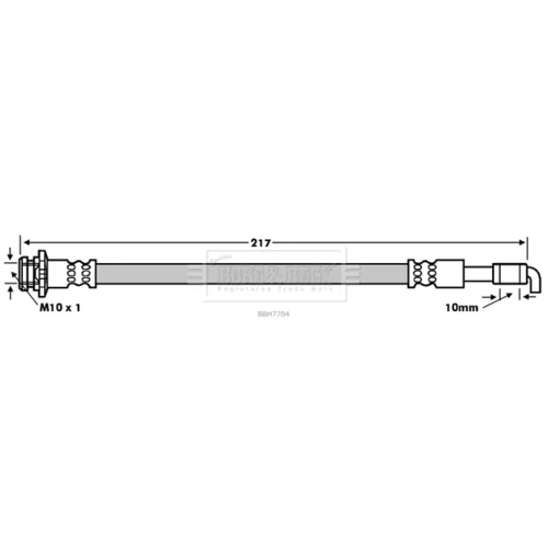 Brzdová hadica BORG & BECK BBH7704