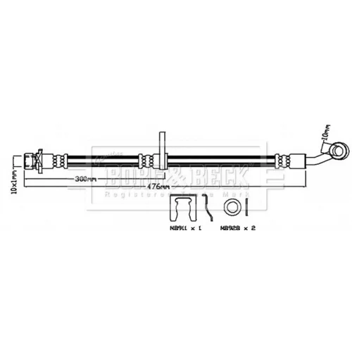 Brzdová hadica BORG & BECK BBH8575