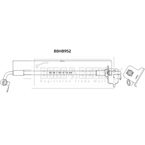 Brzdová hadica BORG & BECK BBH8952