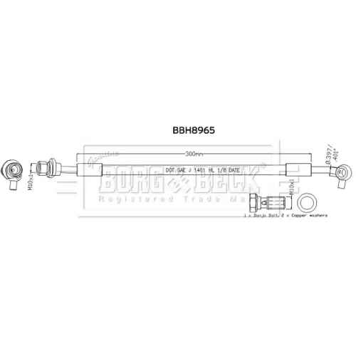 Brzdová hadica BORG & BECK BBH8965