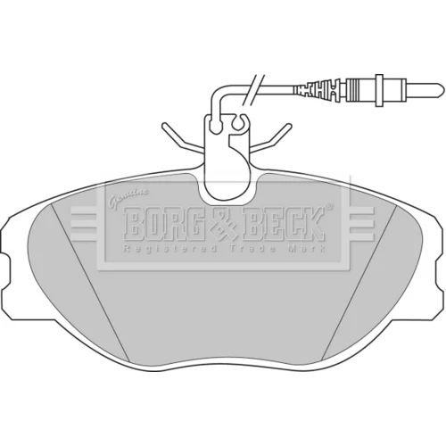 Sada brzdových platničiek kotúčovej brzdy BORG & BECK BBP1438