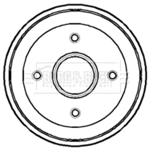 Brzdový bubon BORG & BECK BBR7080