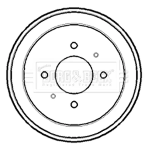 Brzdový bubon BORG & BECK BBR7160