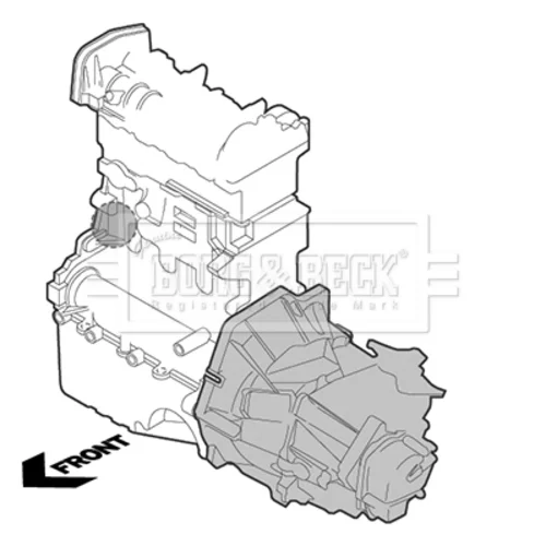 Uloženie motora BORG & BECK BEM3117 - obr. 1