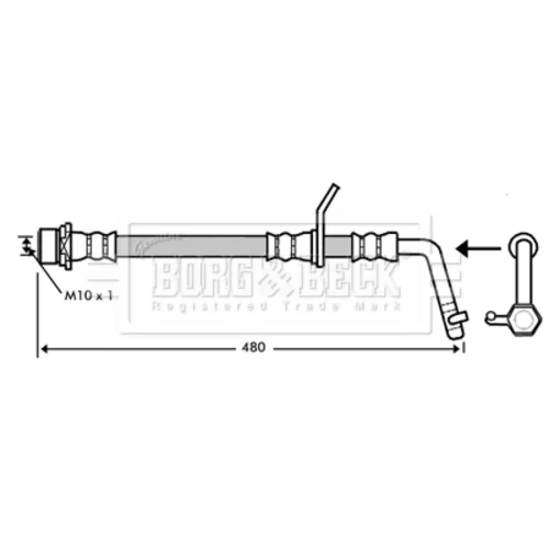 Brzdová hadica BORG & BECK BBH7348