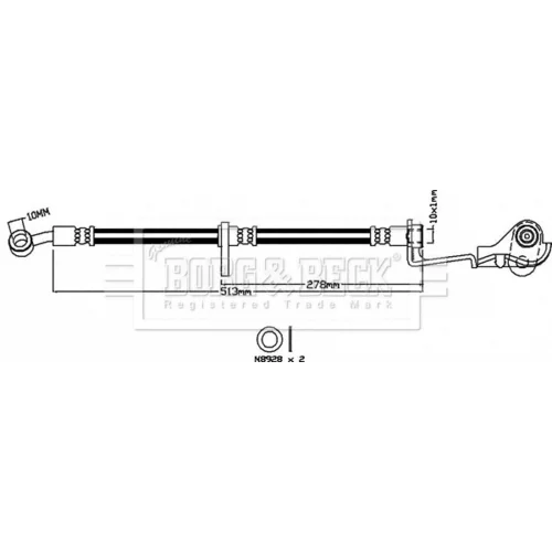 Brzdová hadica BORG & BECK BBH8407