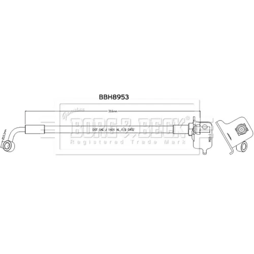 Brzdová hadica BORG & BECK BBH8953