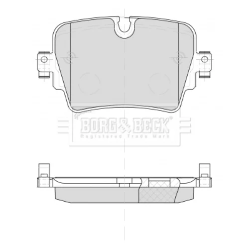 Sada brzdových platničiek kotúčovej brzdy BORG & BECK BBP2507 - obr. 2