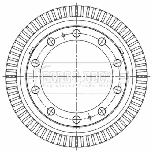 Brzdový bubon BORG & BECK BBR32564 - obr. 1