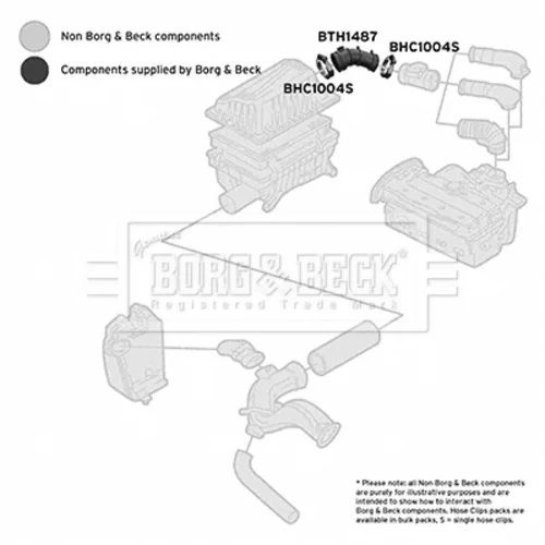 Nasávacia hadica, Vzduchový filter BORG & BECK BTH1487 - obr. 1