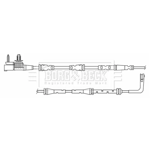 Výstražný kontakt opotrebenia brzdového obloženia BORG & BECK BWL3190 - obr. 1