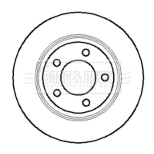 Brzdový kotúč BORG & BECK BBD5117