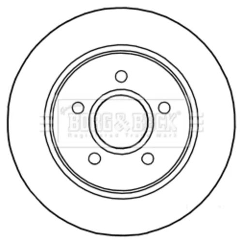 Brzdový kotúč BORG & BECK BBD5241 - obr. 1