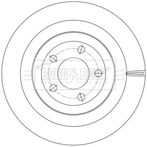 Brzdový kotúč BORG & BECK BBD5596 - obr. 1