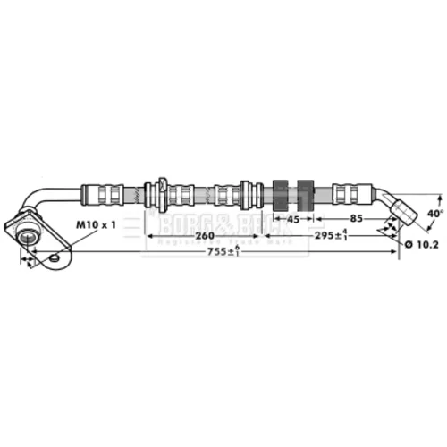 Brzdová hadica BORG & BECK BBH7210