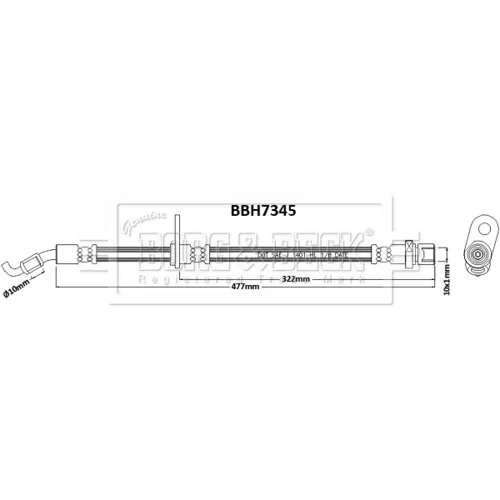 Brzdová hadica BORG & BECK BBH7345 - obr. 1