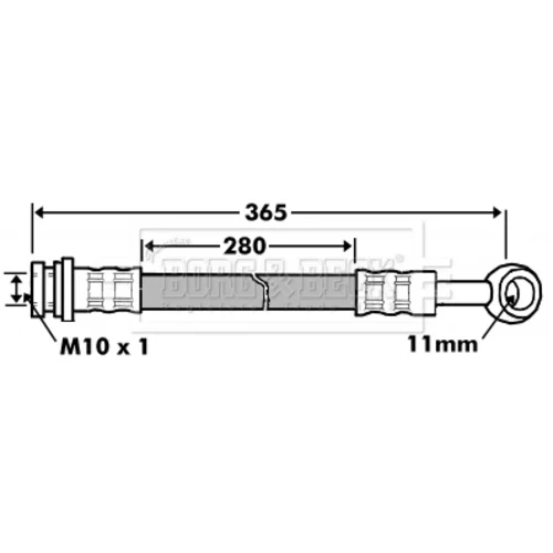 Brzdová hadica BORG & BECK BBH7465 - obr. 1