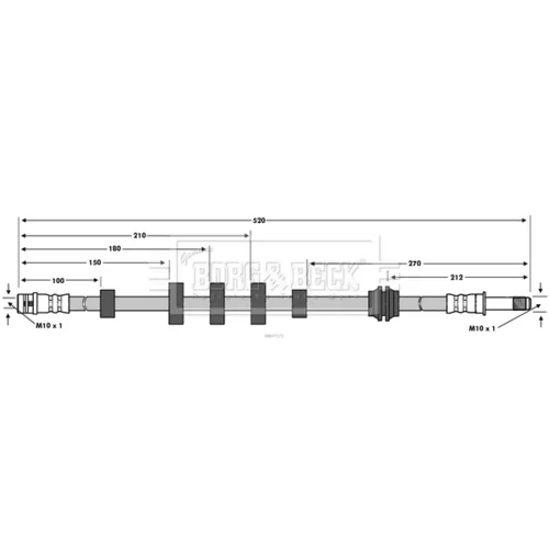 Brzdová hadica BORG & BECK BBH7572 - obr. 1