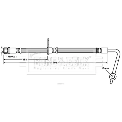 Brzdová hadica BORG & BECK BBH7716