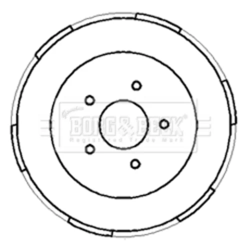 Brzdový bubon BORG & BECK BBR7186