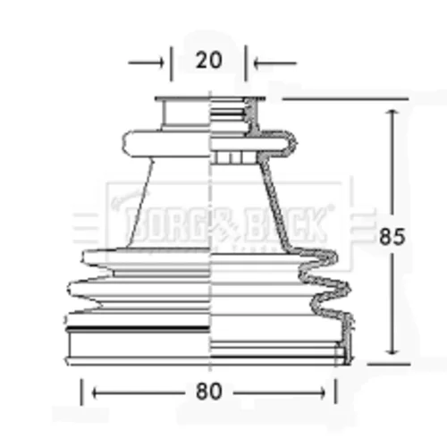 Manžeta hnacieho hriadeľa - opravná sada BORG & BECK BCB2212 - obr. 1