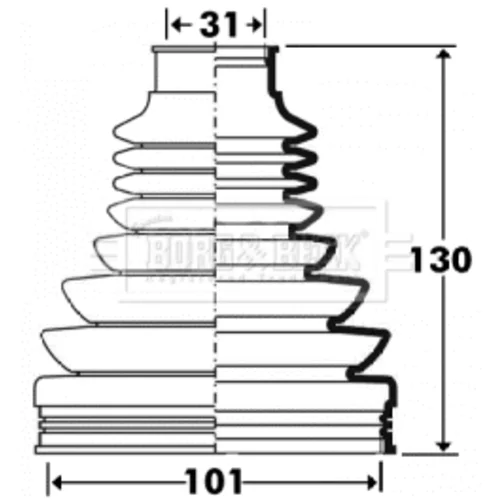 Manžeta hnacieho hriadeľa - opravná sada BORG & BECK BCB2907
