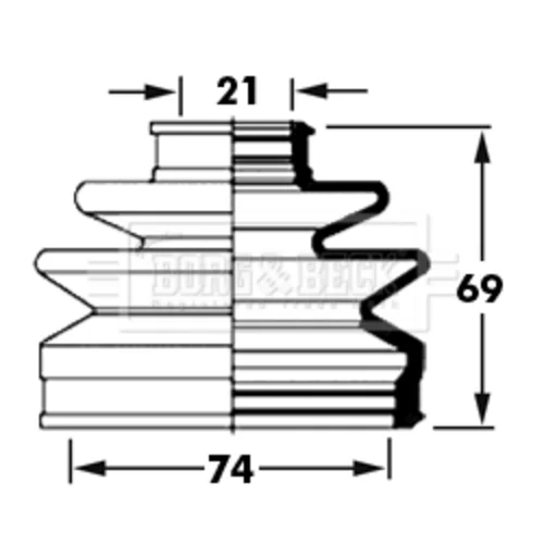 Manžeta hnacieho hriadeľa - opravná sada BORG & BECK BCB6006