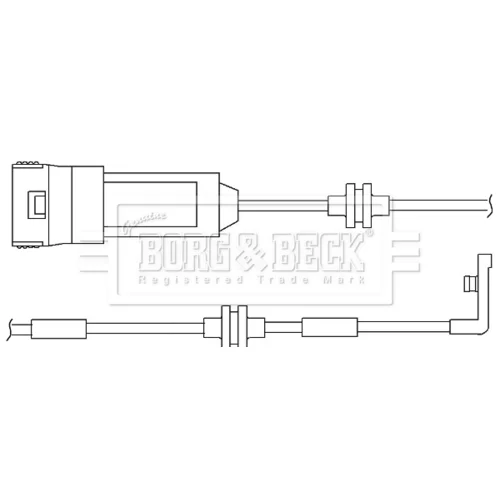Výstražný kontakt opotrebenia brzdového obloženia BORG & BECK BWL3022 - obr. 1