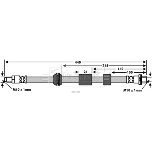 Brzdová hadica BORG & BECK BBH7538
