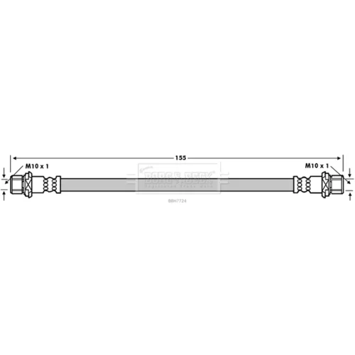 Brzdová hadica BORG & BECK BBH7724