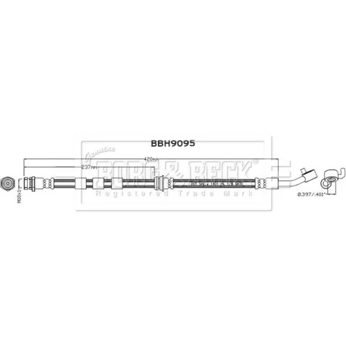 Brzdová hadica BORG & BECK BBH9095