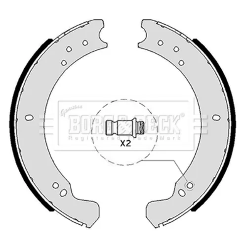 Sada brzdových čeľustí BORG & BECK BBS6049