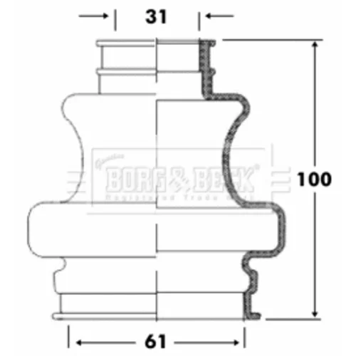 Manžeta hnacieho hriadeľa - opravná sada BORG & BECK BCB6092