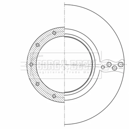 Brzdový kotúč BORG & BECK BBD32606