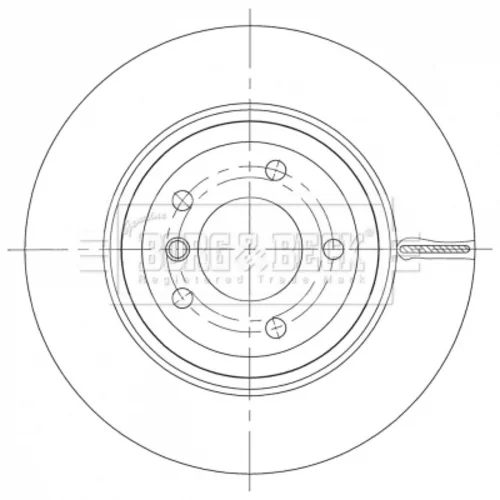 Brzdový kotúč BORG & BECK BBD6095S