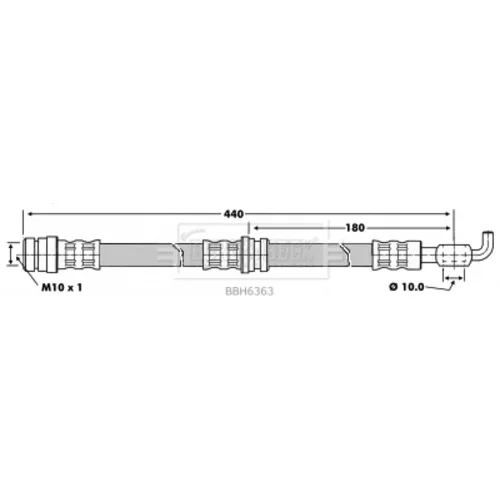 Brzdová hadica BORG & BECK BBH6363