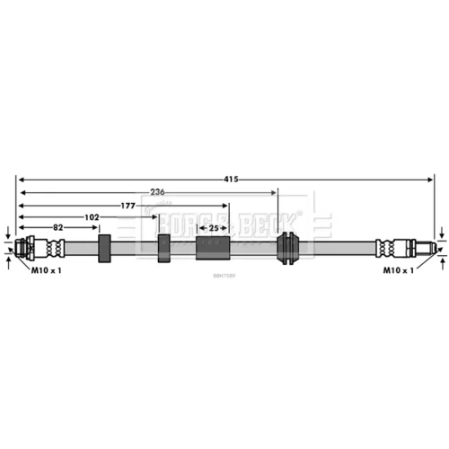 Brzdová hadica BORG & BECK BBH7589 - obr. 1