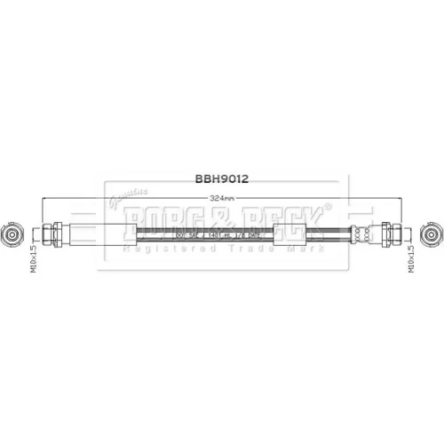 Brzdová hadica BORG & BECK BBH9012 - obr. 1