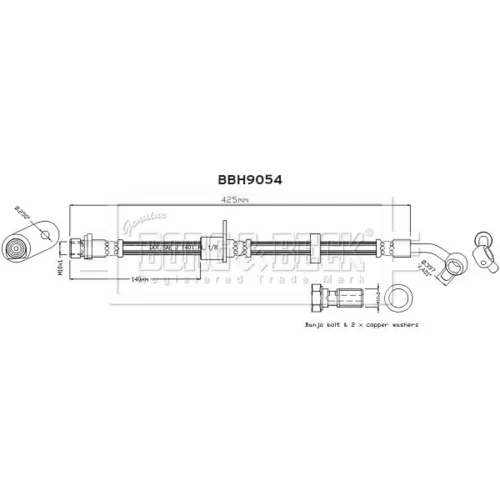 Brzdová hadica BORG & BECK BBH9054