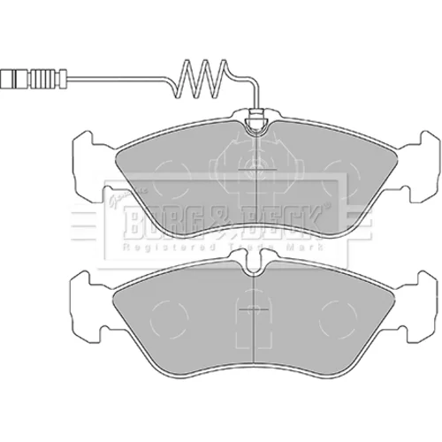 Sada brzdových platničiek kotúčovej brzdy BORG & BECK BBP1445