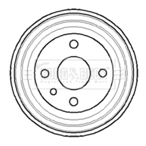 Brzdový bubon BORG & BECK BBR7042