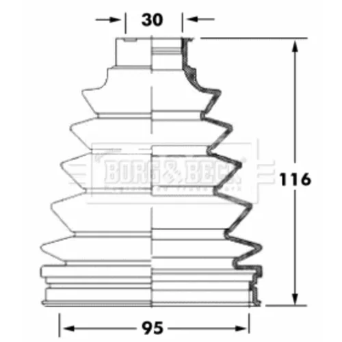 Manžeta hnacieho hriadeľa - opravná sada BORG & BECK BCB6051
