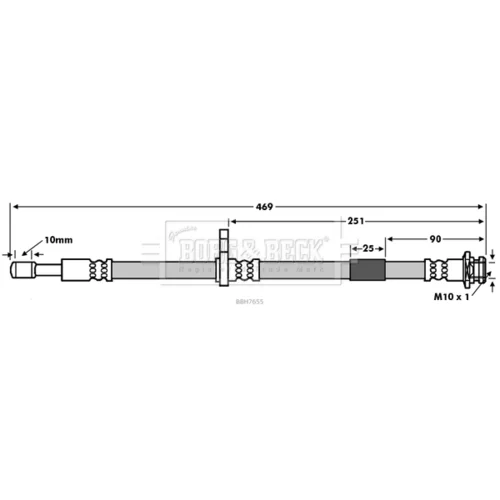 Brzdová hadica BORG & BECK BBH7655